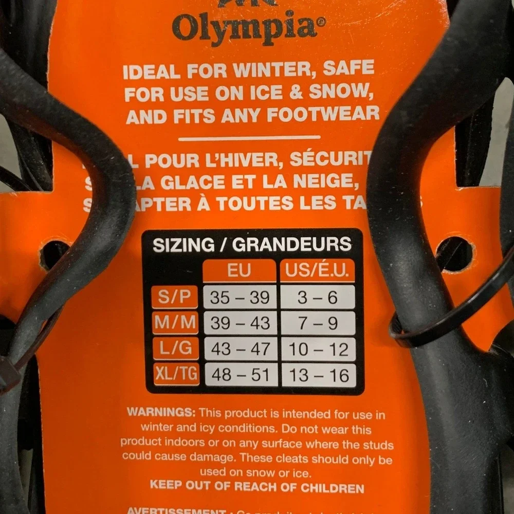 Olympia Ice Cleats RobustXJ7 Traction Aids Snow Ice Crampons Lot of 3 Pairs NEW